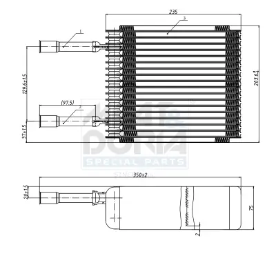 Verdampfer, Klimaanlage MEAT & DORIA 997001 Bild Verdampfer, Klimaanlage MEAT & DORIA 997001