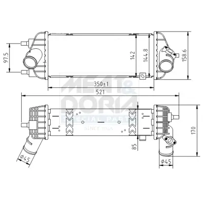 Ladeluftkühler MEAT & DORIA 995078