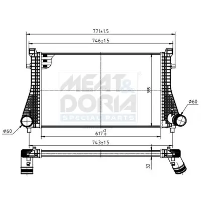 Ladeluftkühler MEAT & DORIA 995182