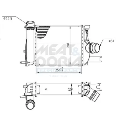 Ladeluftkühler MEAT & DORIA 995206 Bild Ladeluftkühler MEAT & DORIA 995206