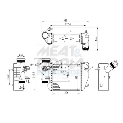 Ladeluftkühler MEAT & DORIA 995250