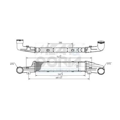 Ladeluftkühler MEAT & DORIA 995427