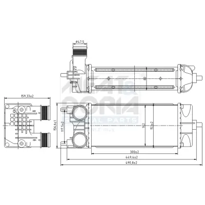Ladeluftkühler MEAT & DORIA 995501