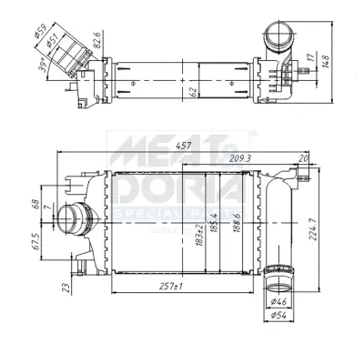 Ladeluftkühler MEAT & DORIA 995521