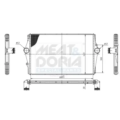 Ladeluftkühler MEAT & DORIA 995552