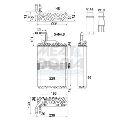 Verdampfer, Klimaanlage MEAT & DORIA 997002