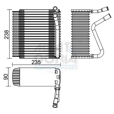 Verdampfer, Klimaanlage MEAT & DORIA 997005