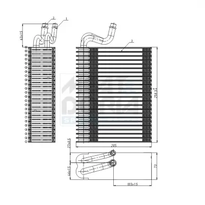 Verdampfer, Klimaanlage MEAT & DORIA 997010