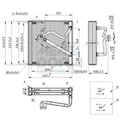 Verdampfer, Klimaanlage MEAT & DORIA 997013 Bild Verdampfer, Klimaanlage MEAT & DORIA 997013