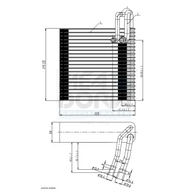Verdampfer, Klimaanlage MEAT & DORIA 997027 Bild Verdampfer, Klimaanlage MEAT & DORIA 997027