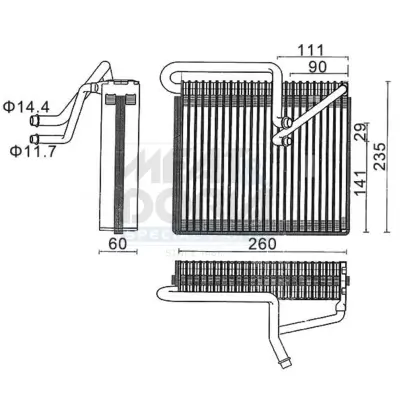 Verdampfer, Klimaanlage MEAT & DORIA 997028 Bild Verdampfer, Klimaanlage MEAT & DORIA 997028