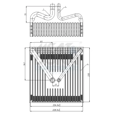 Verdampfer, Klimaanlage MEAT & DORIA 997029