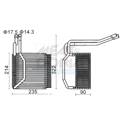 Verdampfer, Klimaanlage MEAT & DORIA 997031