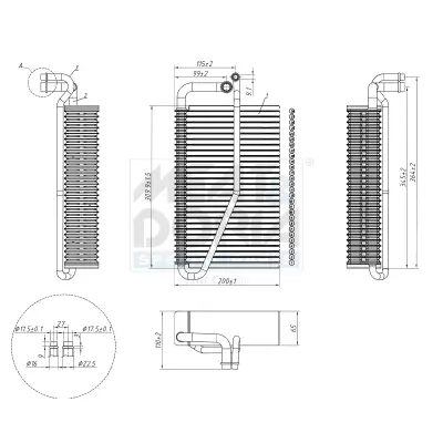 Verdampfer, Klimaanlage MEAT & DORIA 997044 Bild Verdampfer, Klimaanlage MEAT & DORIA 997044