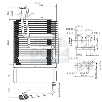 Verdampfer, Klimaanlage MEAT & DORIA 997049 Bild Verdampfer, Klimaanlage MEAT & DORIA 997049