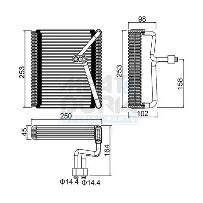 Verdampfer, Klimaanlage MEAT & DORIA 997050