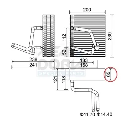 Verdampfer, Klimaanlage MEAT & DORIA 997052 Bild Verdampfer, Klimaanlage MEAT & DORIA 997052