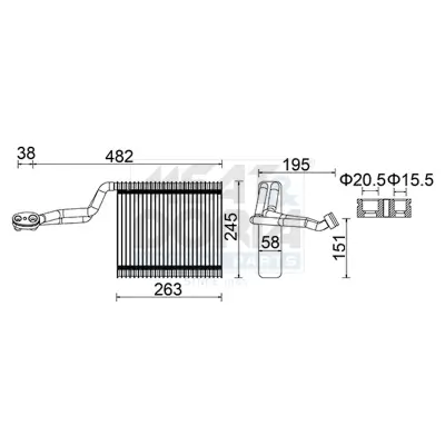 Verdampfer, Klimaanlage MEAT & DORIA 997060