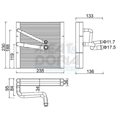 Verdampfer, Klimaanlage MEAT & DORIA 997074