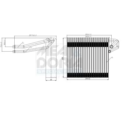 Verdampfer, Klimaanlage MEAT & DORIA 997081