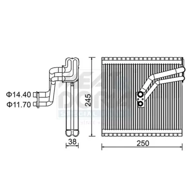 Verdampfer, Klimaanlage MEAT & DORIA 997105