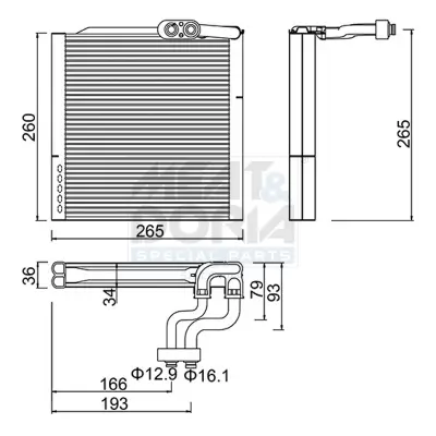 Verdampfer, Klimaanlage MEAT & DORIA 997112 Bild Verdampfer, Klimaanlage MEAT & DORIA 997112