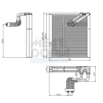 Verdampfer, Klimaanlage MEAT & DORIA 997113 Bild Verdampfer, Klimaanlage MEAT & DORIA 997113