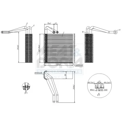 Verdampfer, Klimaanlage MEAT & DORIA 997114 Bild Verdampfer, Klimaanlage MEAT & DORIA 997114