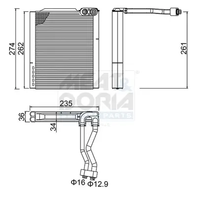 Verdampfer, Klimaanlage MEAT & DORIA 997116