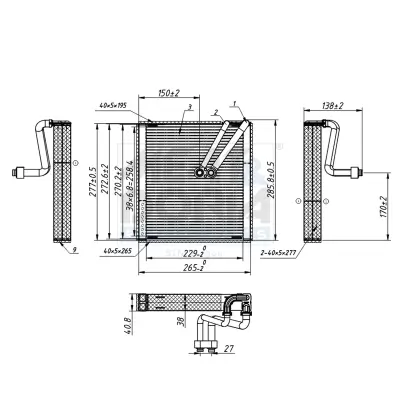 Verdampfer, Klimaanlage MEAT & DORIA 997130 Bild Verdampfer, Klimaanlage MEAT & DORIA 997130