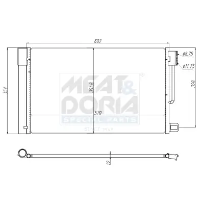Kondensator, Klimaanlage MEAT & DORIA 991006
