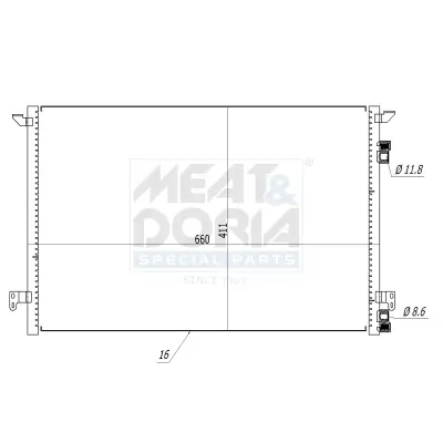 Kondensator, Klimaanlage MEAT & DORIA 991008