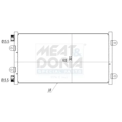 Kondensator, Klimaanlage MEAT & DORIA 991010