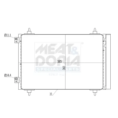Kondensator, Klimaanlage MEAT & DORIA 991012