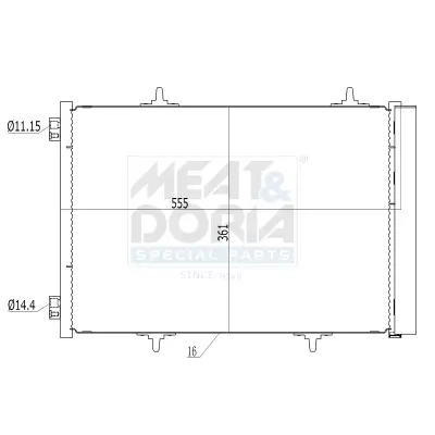 Kondensator, Klimaanlage MEAT & DORIA 991033