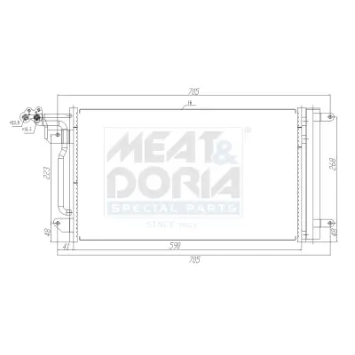 Kondensator, Klimaanlage MEAT & DORIA 991034