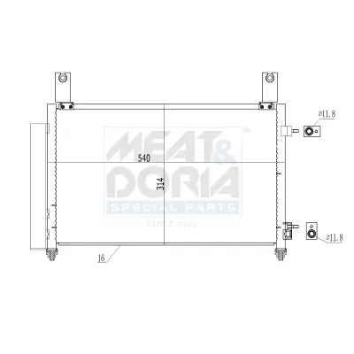 Kondensator, Klimaanlage MEAT & DORIA 991039 Bild Kondensator, Klimaanlage MEAT & DORIA 991039