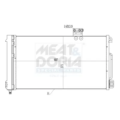Kondensator, Klimaanlage MEAT & DORIA 991058