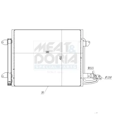Kondensator, Klimaanlage MEAT & DORIA 991062