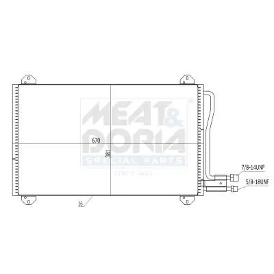 Kondensator, Klimaanlage MEAT & DORIA 991063 Bild Kondensator, Klimaanlage MEAT & DORIA 991063