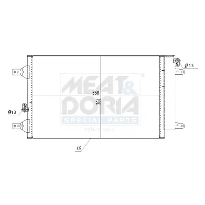 Kondensator, Klimaanlage MEAT & DORIA 991066 Bild Kondensator, Klimaanlage MEAT & DORIA 991066