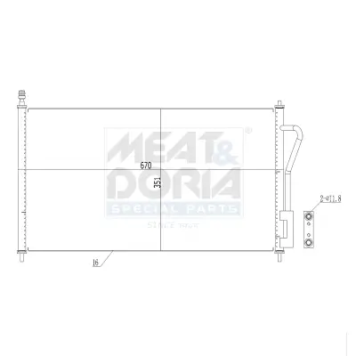 Kondensator, Klimaanlage MEAT & DORIA 991072