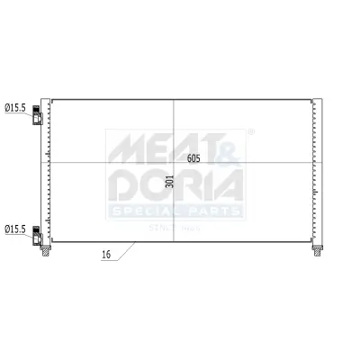 Kondensator, Klimaanlage MEAT & DORIA 991073 Bild Kondensator, Klimaanlage MEAT & DORIA 991073