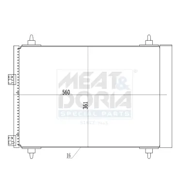 Kondensator, Klimaanlage MEAT & DORIA 991075 Bild Kondensator, Klimaanlage MEAT & DORIA 991075