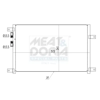 Kondensator, Klimaanlage MEAT & DORIA 991080 Bild Kondensator, Klimaanlage MEAT & DORIA 991080