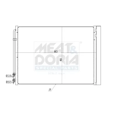Kondensator, Klimaanlage MEAT & DORIA 991085 Bild Kondensator, Klimaanlage MEAT & DORIA 991085