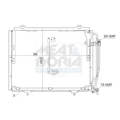 Kondensator, Klimaanlage MEAT & DORIA 991087