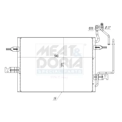 Kondensator, Klimaanlage MEAT & DORIA 991101 Bild Kondensator, Klimaanlage MEAT & DORIA 991101