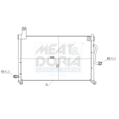 Kondensator, Klimaanlage MEAT & DORIA 991105