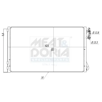 Kondensator, Klimaanlage MEAT & DORIA 991111 Bild Kondensator, Klimaanlage MEAT & DORIA 991111